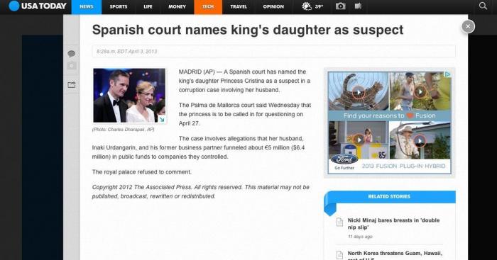 La esposa de Diego Torres, Ana María Tejeiro Losada, exige que la 'desimputen' en el caso Nóos como a la infanta Cristina