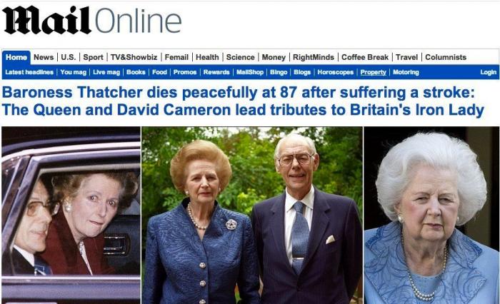 Muere Margaret Thatcher: la derecha sin contemplaciones pierde a su referente