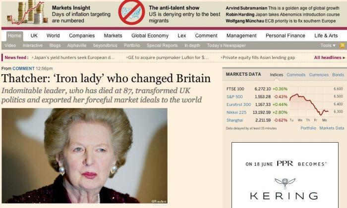 Muere Margaret Thatcher: la derecha sin contemplaciones pierde a su referente