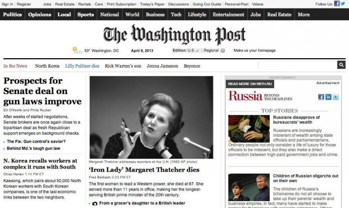 Muere Margaret Thatcher: la derecha sin contemplaciones pierde a su referente