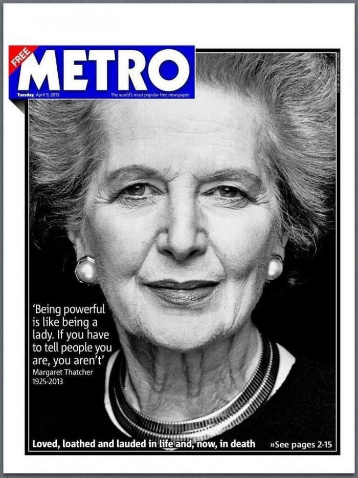 Muerte de Margaret Thatcher: las portadas británicas (FOTOS)