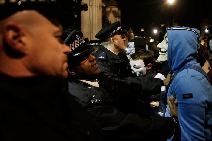Protestas Anonymous en Londres por el 5 de Noviembre: la manifestación de las máscaras de Guy Fawkes (FOTOS)