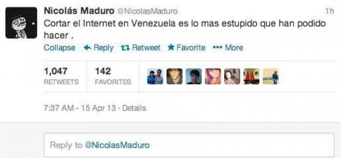 Elecciones Venezuela 2013: Piratean la cuenta de Nicolás Maduro en Twitter (TUITS)