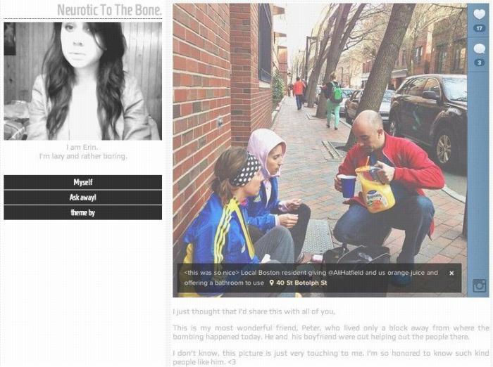 Atentado en el maratón de Boston: 10 gestos de solidaridad en medio del caos (FOTOS)