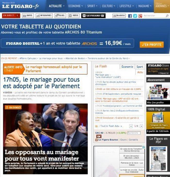 Francia aprueba el matrimonio homosexual (VÍDEO, FOTOS)