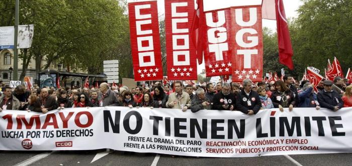 Manifestaciones Día del Trabajo: UGT y CC OO convocan 80 marchas este Primero de Mayo contra la austeridad y los recortes (DIRECTO)