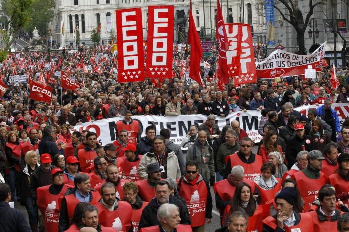 Manifestaciones Día del Trabajo: UGT y CC OO convocan 80 marchas este Primero de Mayo contra la austeridad y los recortes (DIRECTO)