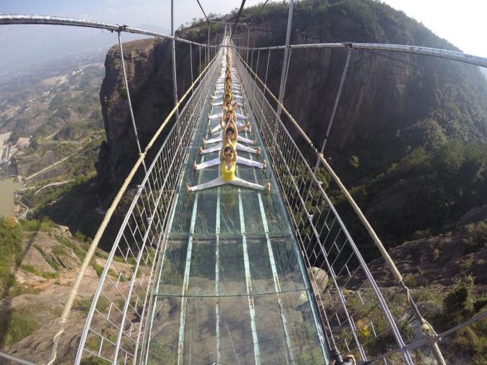 Una sesión de yoga de altura (FOTOS)