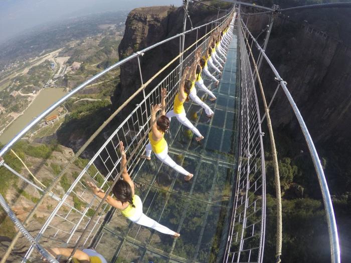 Una sesión de yoga de altura (FOTOS)