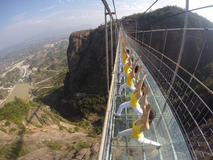 Una sesión de yoga de altura (FOTOS)
