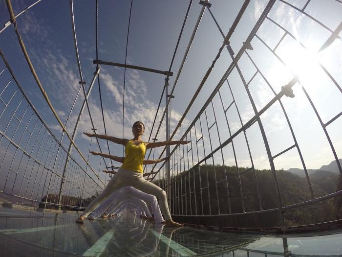 Una sesión de yoga de altura (FOTOS)