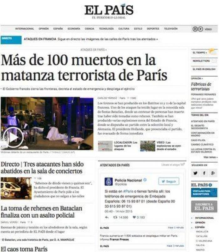 Atentados en París: al menos 120 muertos en varias explosiones y tiroteos simultáneos