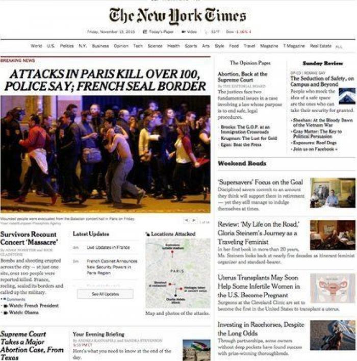 Atentados en París: al menos 120 muertos en varias explosiones y tiroteos simultáneos