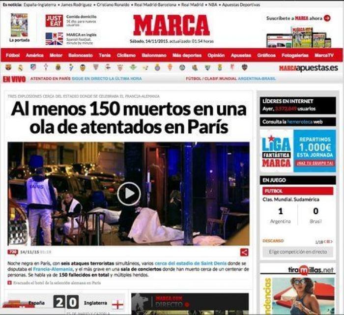 Atentados en París: al menos 120 muertos en varias explosiones y tiroteos simultáneos