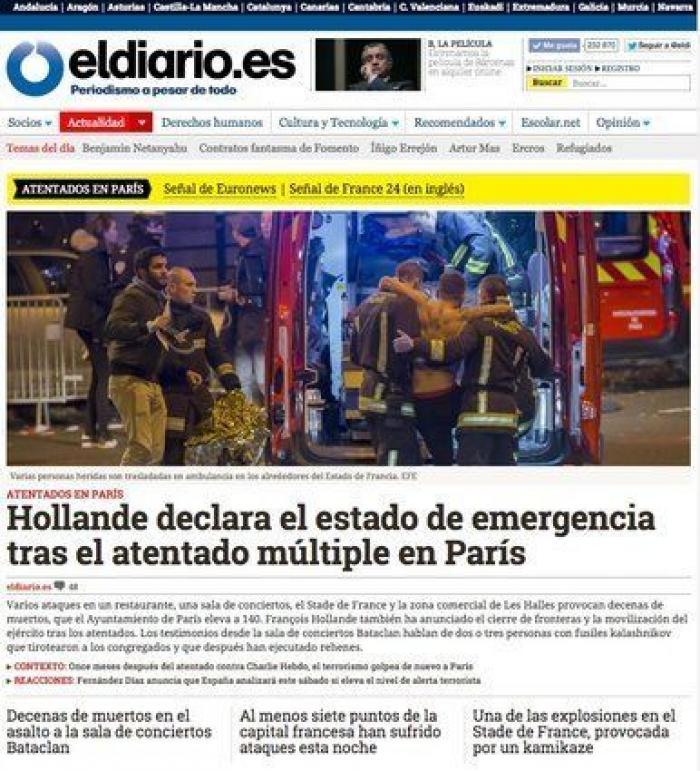 Atentados en París: al menos 120 muertos en varias explosiones y tiroteos simultáneos