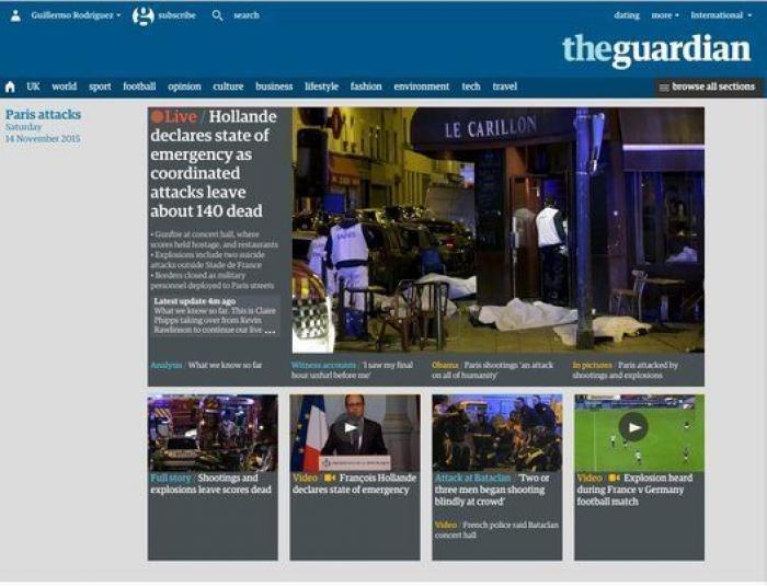 Atentados en París: al menos 120 muertos en varias explosiones y tiroteos simultáneos