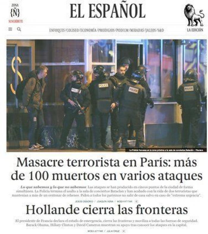 Atentados en París: al menos 120 muertos en varias explosiones y tiroteos simultáneos