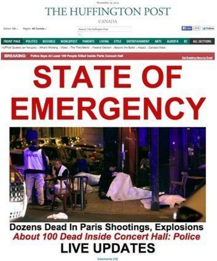 Atentados en París: al menos 120 muertos en varias explosiones y tiroteos simultáneos