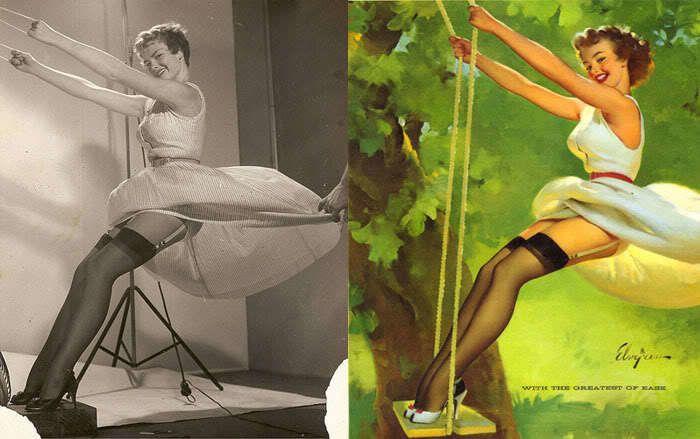 Modelos pin ups de Gil Elvgren: así se inspiraba para sus dibujos (FOTOS)