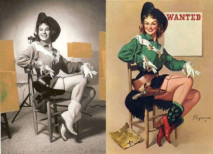 Modelos pin ups de Gil Elvgren: así se inspiraba para sus dibujos (FOTOS)