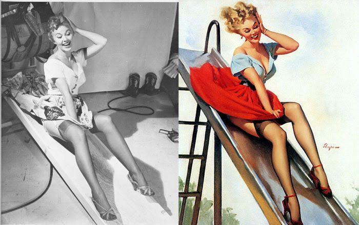 Modelos pin ups de Gil Elvgren: así se inspiraba para sus dibujos (FOTOS)