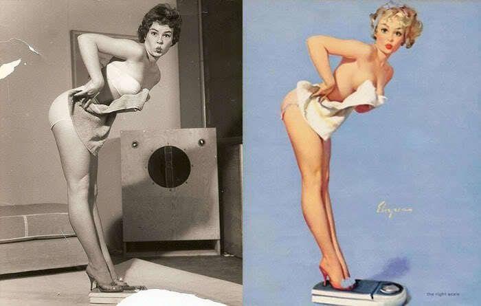 Modelos pin ups de Gil Elvgren: así se inspiraba para sus dibujos (FOTOS)