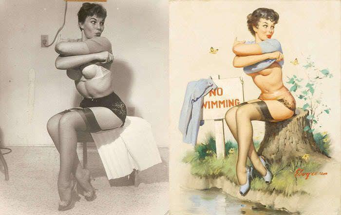 Modelos pin ups de Gil Elvgren: así se inspiraba para sus dibujos (FOTOS)