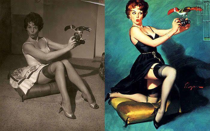 Modelos pin ups de Gil Elvgren: así se inspiraba para sus dibujos (FOTOS)