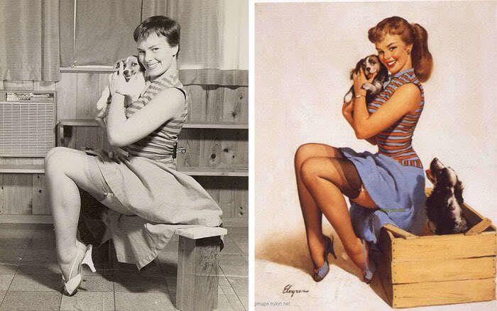 Modelos pin ups de Gil Elvgren: así se inspiraba para sus dibujos (FOTOS)