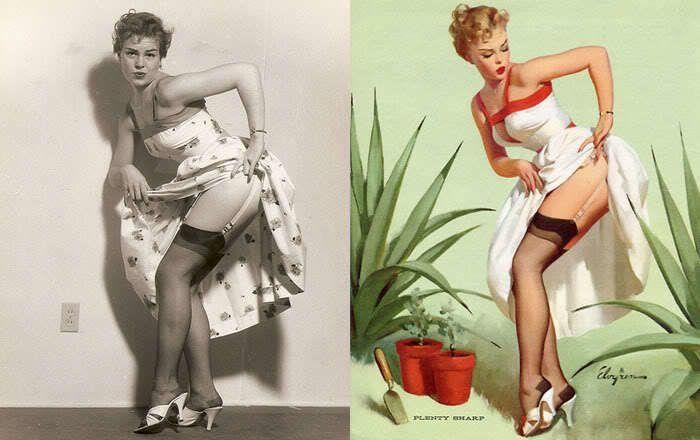 Modelos pin ups de Gil Elvgren: así se inspiraba para sus dibujos (FOTOS)