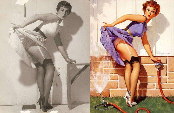 Modelos pin ups de Gil Elvgren: así se inspiraba para sus dibujos (FOTOS)