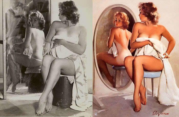 Modelos pin ups de Gil Elvgren: así se inspiraba para sus dibujos (FOTOS)
