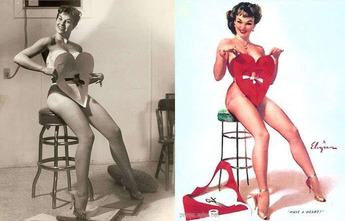Modelos pin ups de Gil Elvgren: así se inspiraba para sus dibujos (FOTOS)