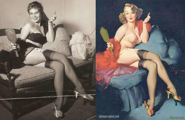 Modelos pin ups de Gil Elvgren: así se inspiraba para sus dibujos (FOTOS)