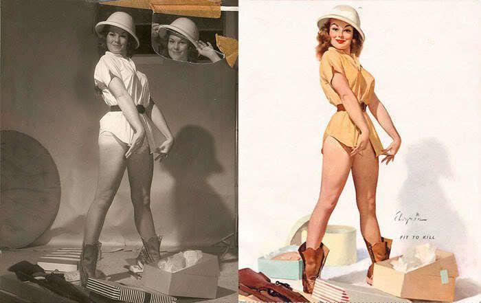 Modelos pin ups de Gil Elvgren: así se inspiraba para sus dibujos (FOTOS)