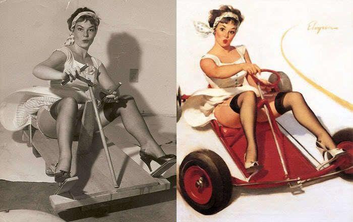 Modelos pin ups de Gil Elvgren: así se inspiraba para sus dibujos (FOTOS)