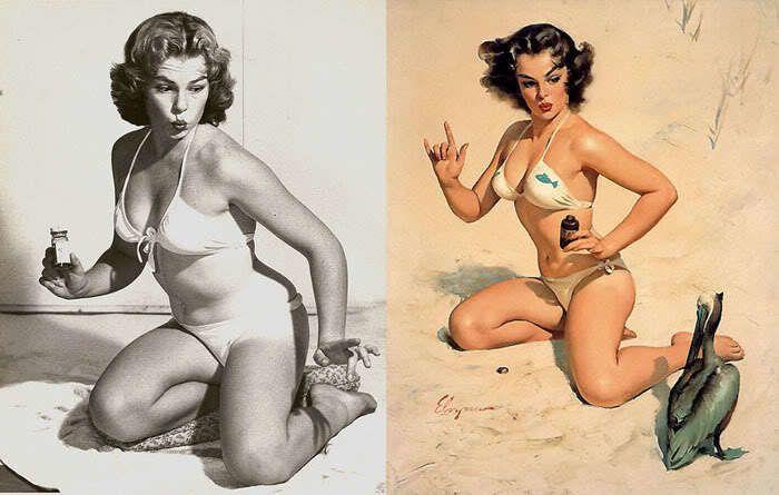 Modelos pin ups de Gil Elvgren: así se inspiraba para sus dibujos (FOTOS)