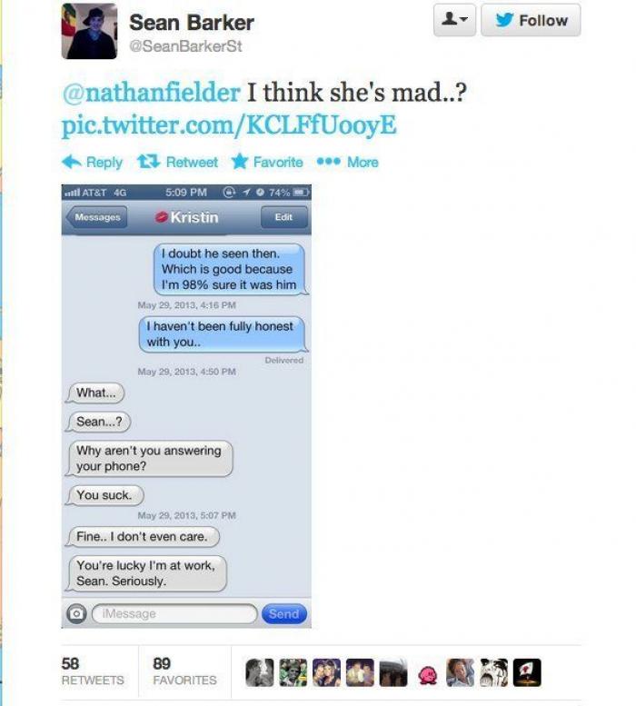 Broma a tu pareja: ¿Qué pasa si le escribes al móvil diciendo que no has sido del todo honesto? (TUITS)