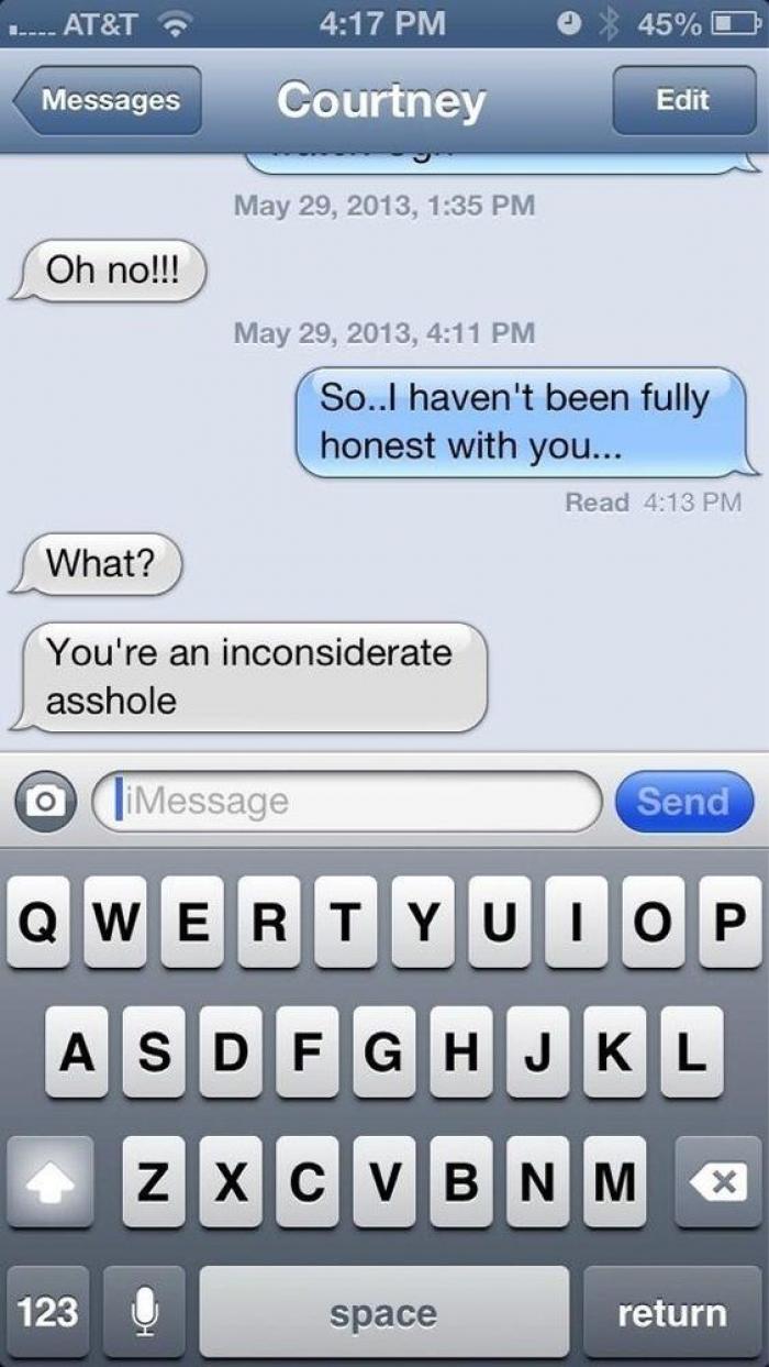 Broma a tu pareja: ¿Qué pasa si le escribes al móvil diciendo que no has sido del todo honesto? (TUITS)