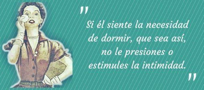 "Si tu marido te pide prácticas sexuales inusuales, sé obediente"