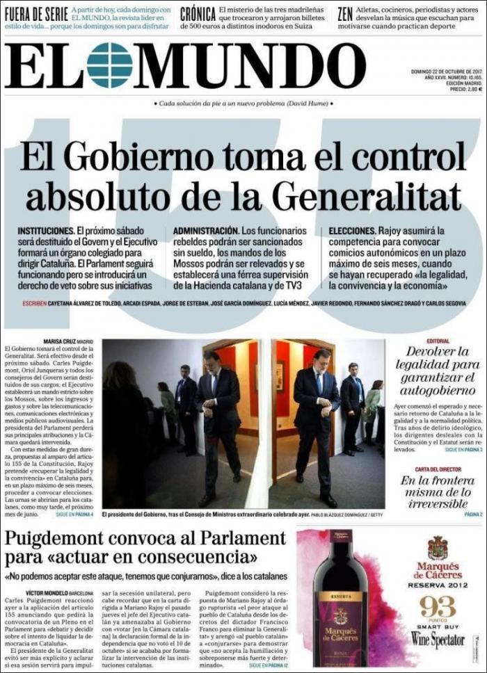 El Tribunal Constitucional avala la aplicación del 155