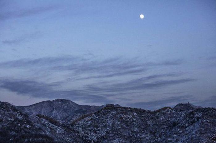 Las bellas fotos de la muralla china cubierta de nieve