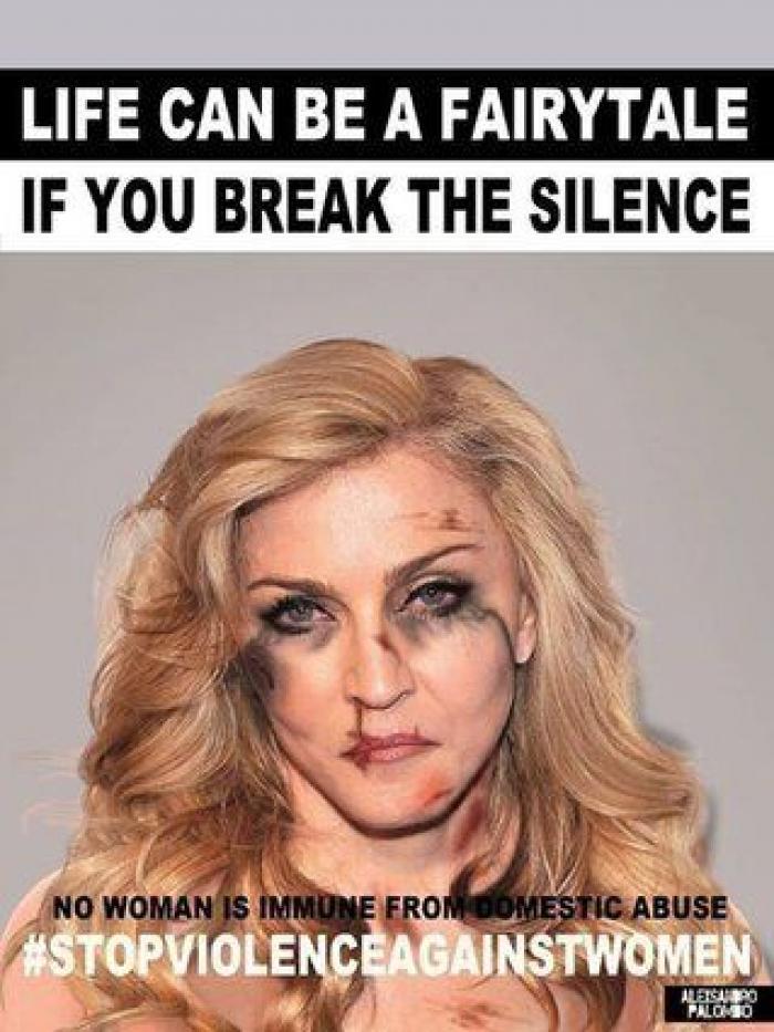 Un artista convierte a mujeres famosas en víctimas de violencia machista (FOTOS)