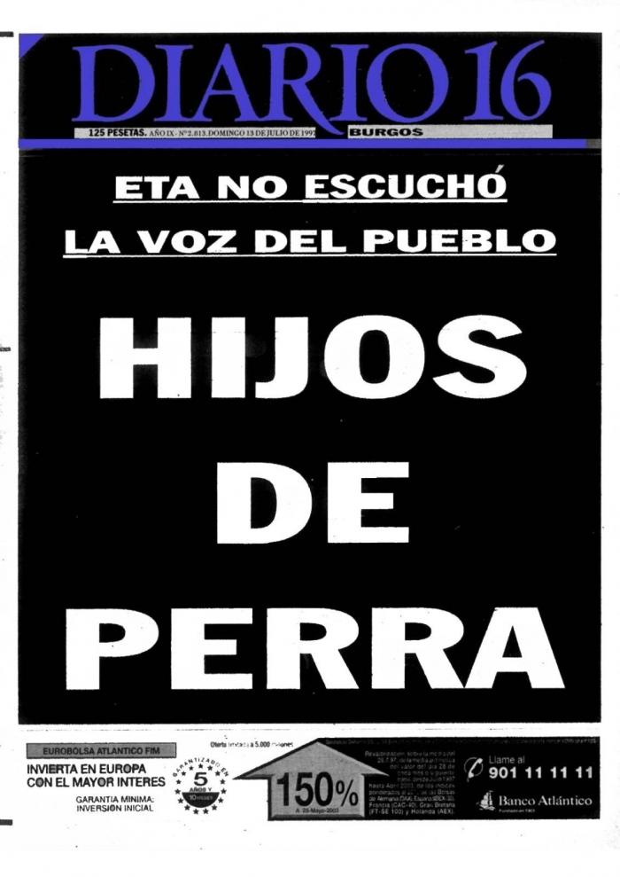 Felipe VI, en Ermua: "Nunca podré olvidarlo, tenía la edad de Miguel Ángel Blanco cuando lo asesinaron"