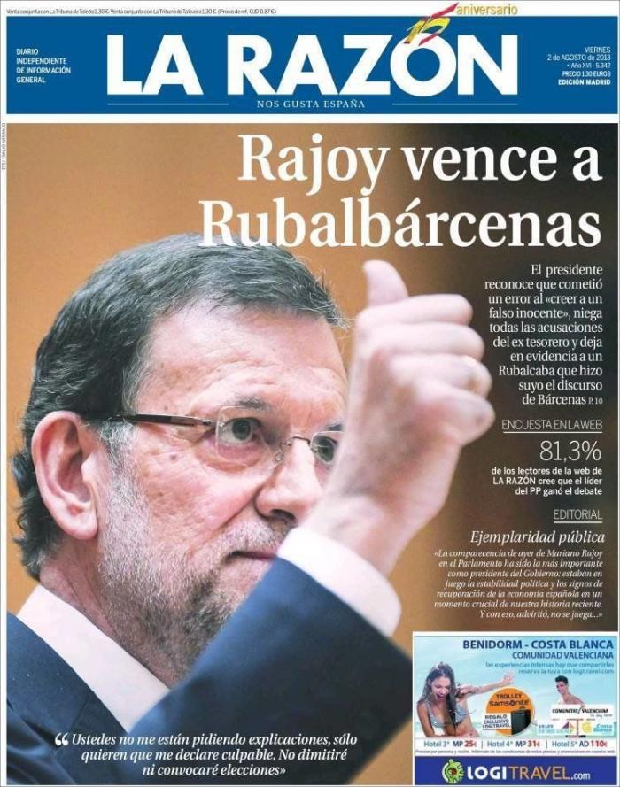 "Rubalbárcenas", "la cacería" y el resto de los titulares de la prensa sobre el debate (FOTOS)