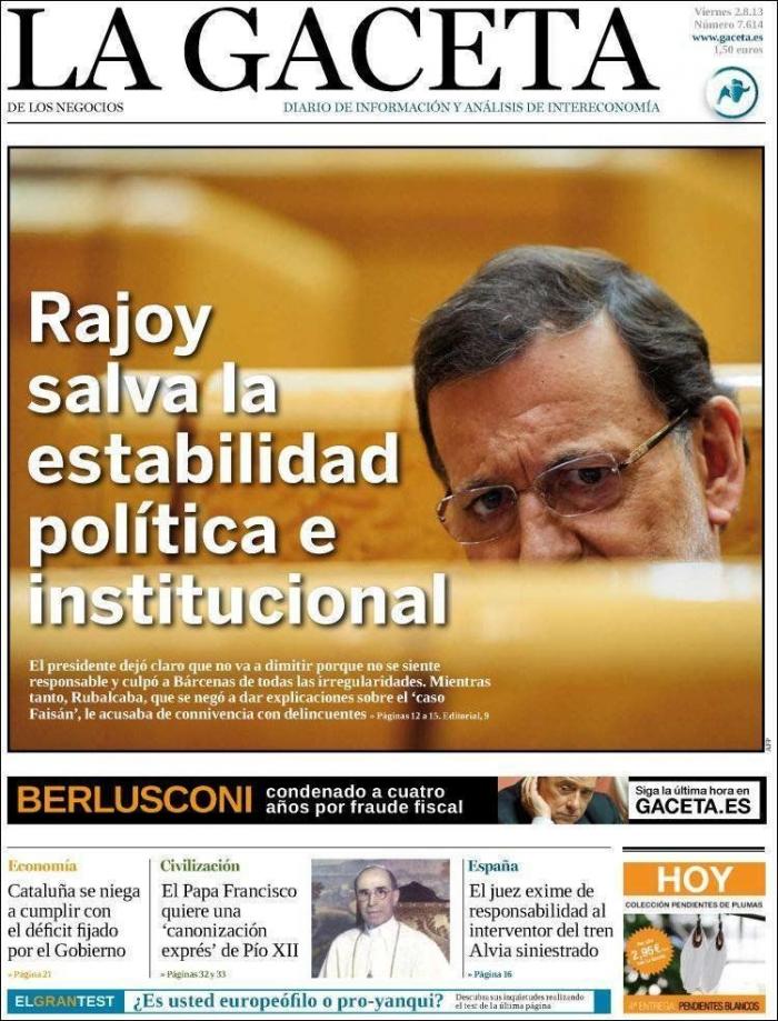 "Rubalbárcenas", "la cacería" y el resto de los titulares de la prensa sobre el debate (FOTOS)