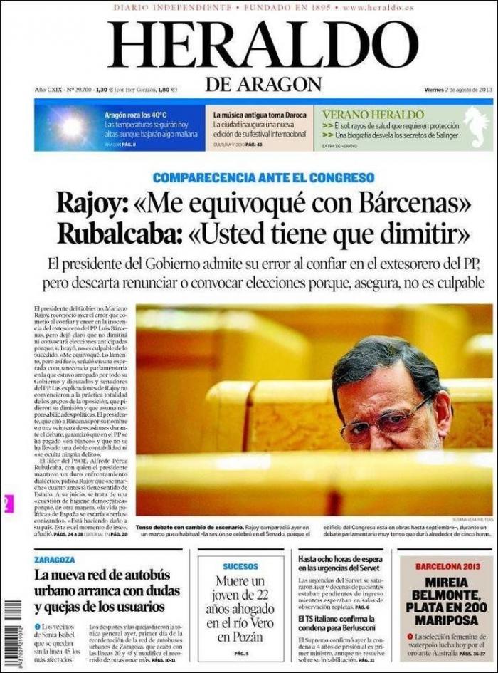 "Rubalbárcenas", "la cacería" y el resto de los titulares de la prensa sobre el debate (FOTOS)