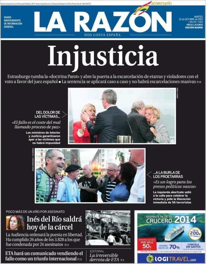 Javier Cárdenas: "Los jueces de Estrasburgo son unos hijos de puta" (TUITS)