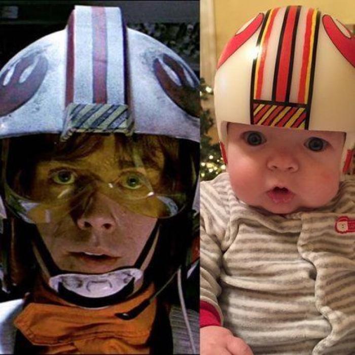Un padre amante de 'Star Wars' convierte los cascos de su hijo en los de personajes de la saga