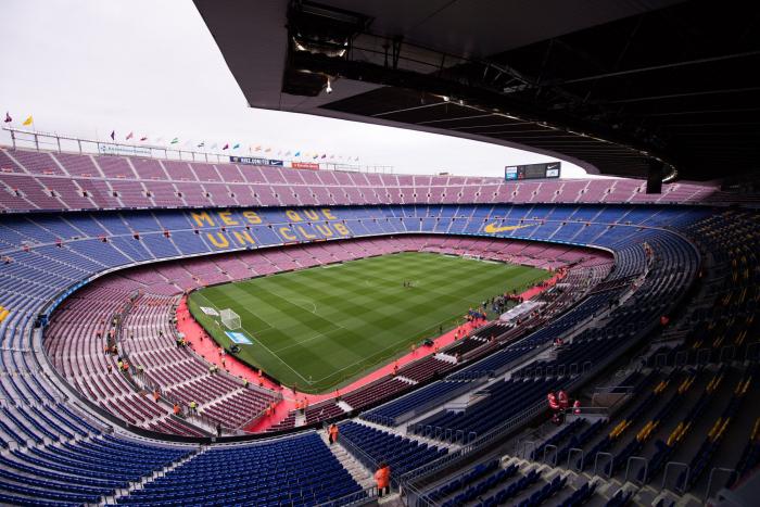 El Camp Nou, vacío durante el 1-O